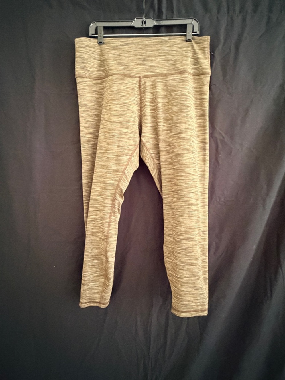 Athleta Transcend 7/8 Leggings Heather Brown Tan